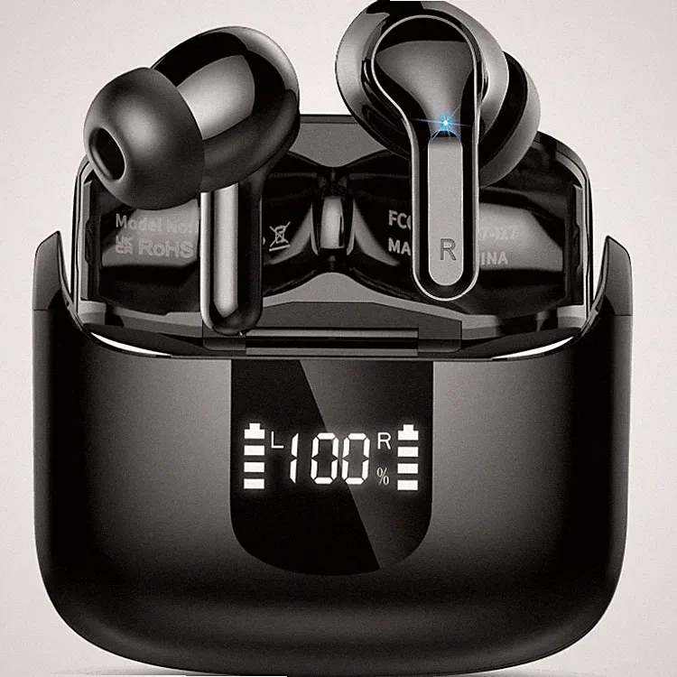 In Ear Kopfhörer Kabellos Bluetooth 5 4 50 Stunden Spielzeit Dunkelschwarz, 3.5g