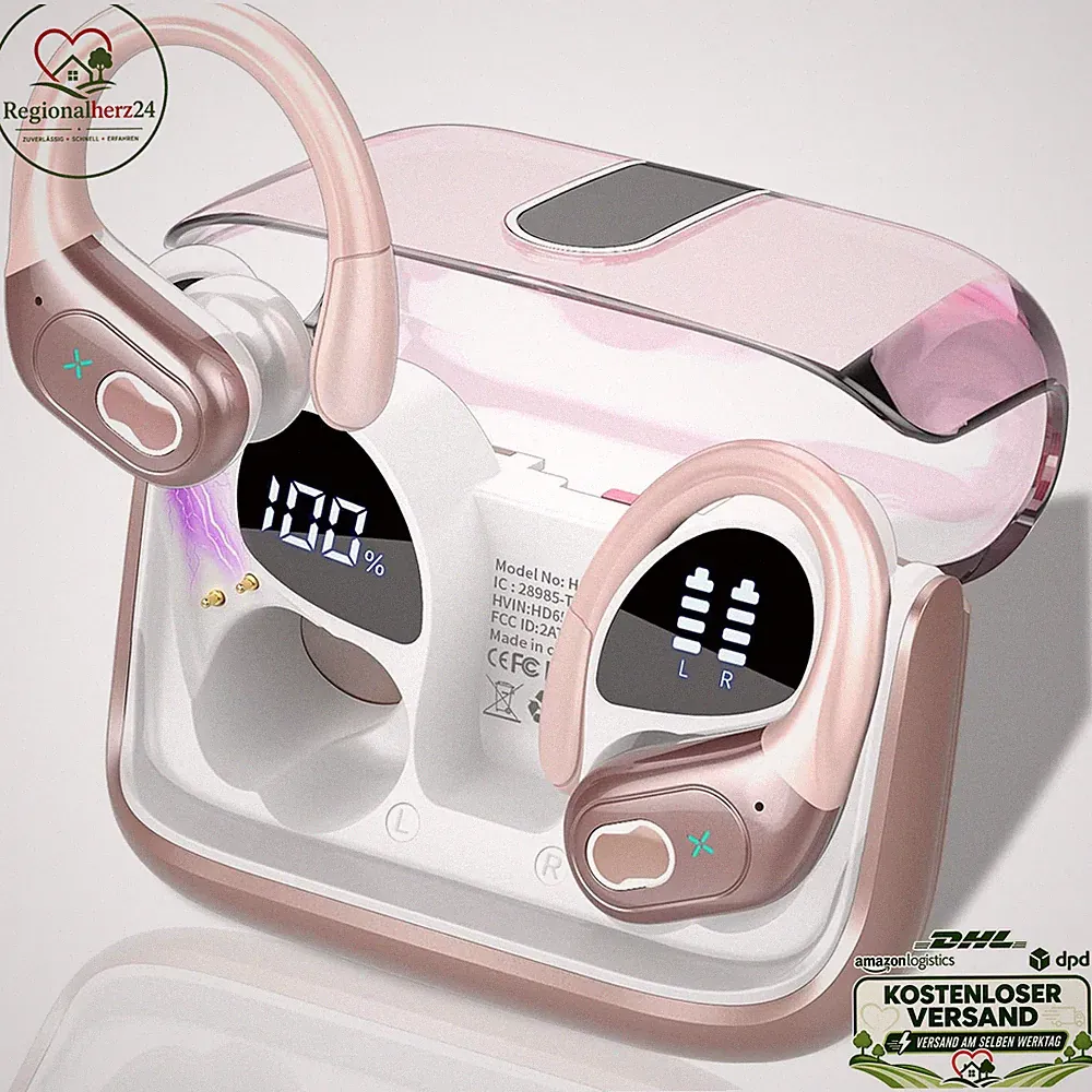 In Ear Kopfhörer Kabellos Bluetooth 5.4 Hi-Fi Stereo IP7 Wasserdicht Roségold