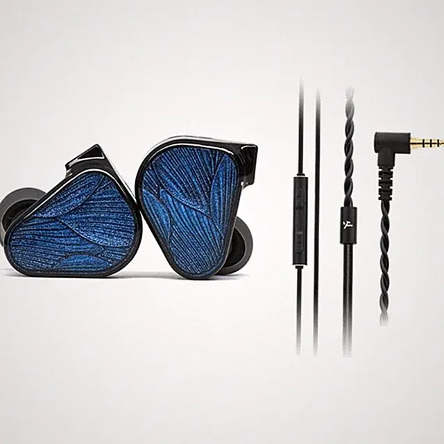 In-Ear-Kopfhörer Kabelmikrofon Blau 3,5 mm dynamische Treiber