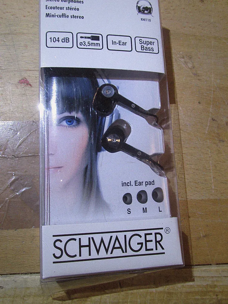 In-Ear Kopfhörer KHI110 Klinke, schwarz, 1x 3,5mm Klinken Stecker / H2A12K4