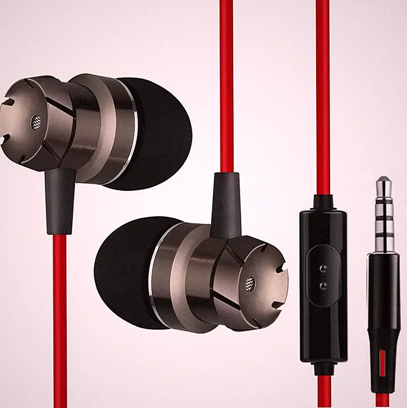 In Ear Kopfhörer Metall Ohrhörer Headset Mikrofon Samsung Huawei HTC Xiaomi NEU
