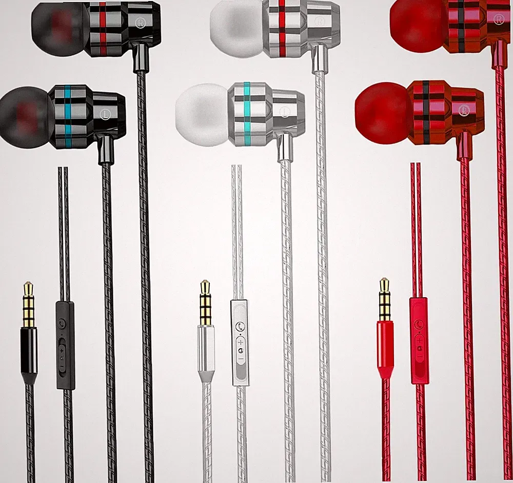 In Ear Kopfhörer mit Kabel, 3-er In Ear Ohrhörer mit Mikrofon und P