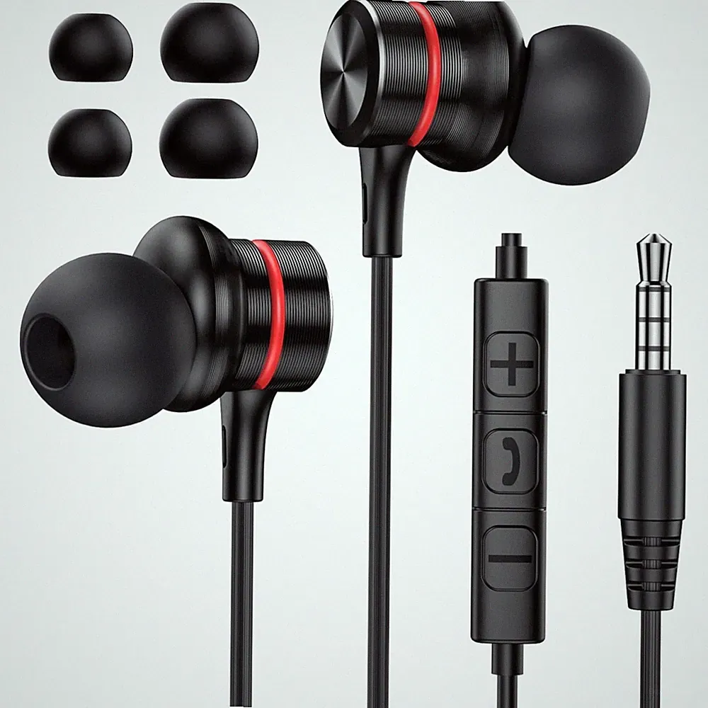 In Ear Kopfhörer mit Kabel, In Ear Kopfhörer 3.5mm Klinke, Anschlussom Kabel...