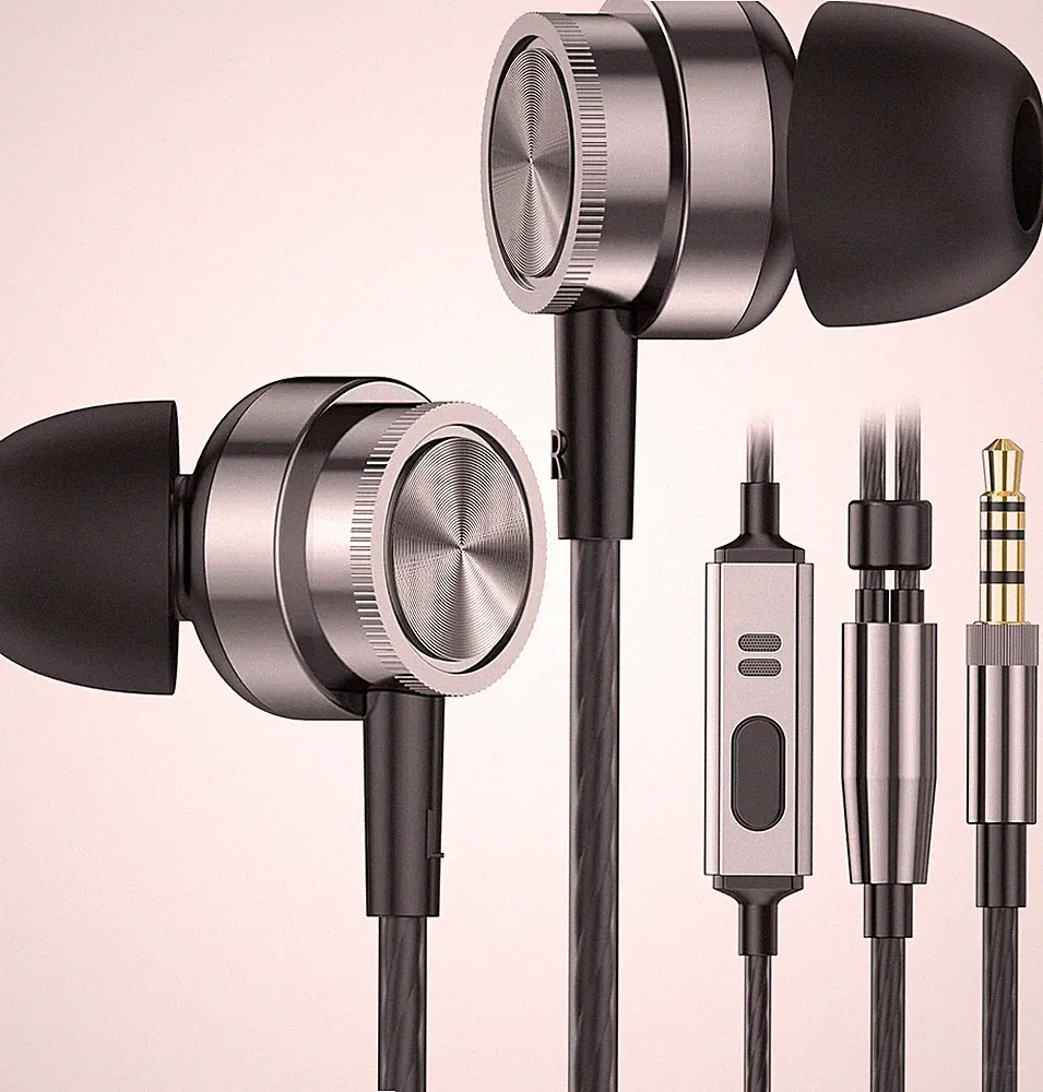 In Ear Kopfhörer mit Kabel, Kopfhörer mit Mikrofon, Geräuschunterdrückung