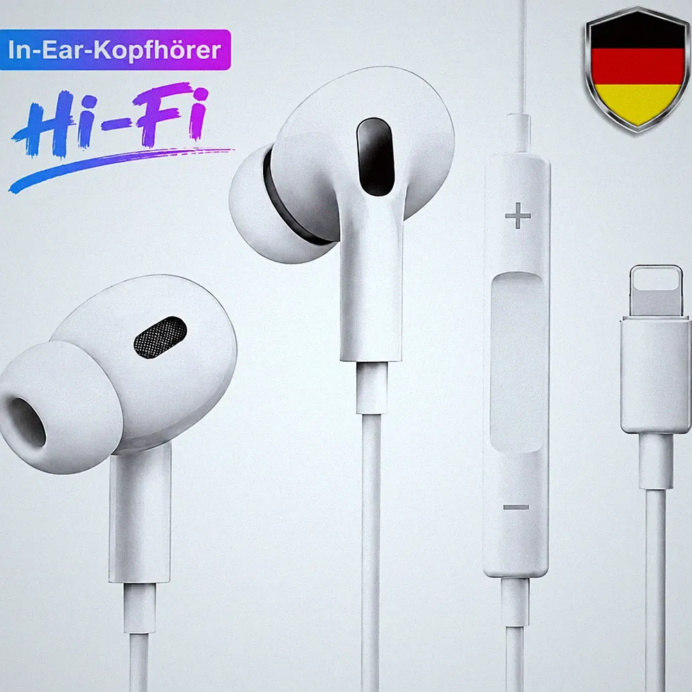 In-Ear Kopfhörer mit Mikrofon für iPhone/iPad XR X 11 12 13 14 Pro Max DHL