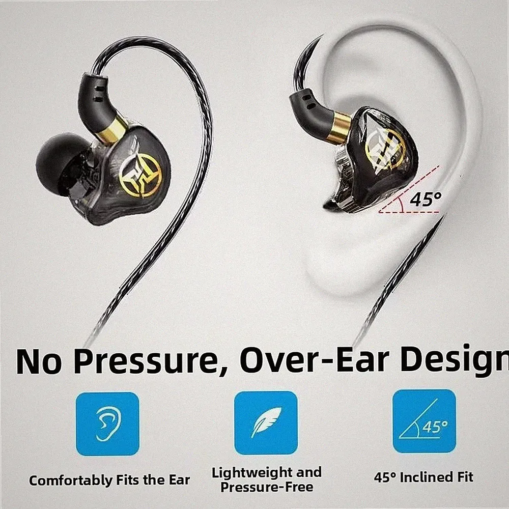 In Ear Kopfhörer mit TPE-Kabel und Mikrofon für zuverlässige kabelgebundene A