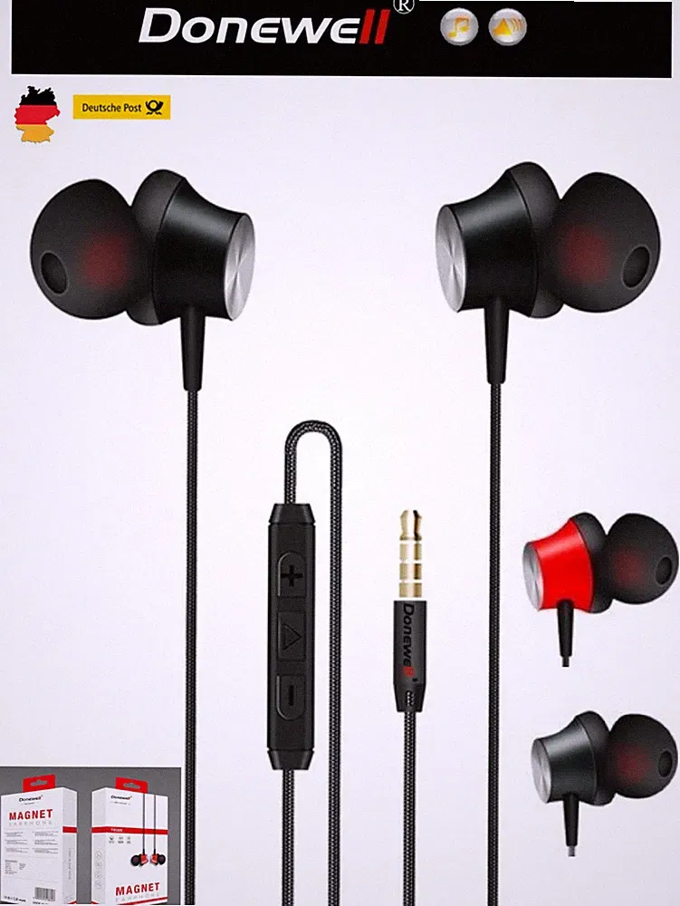 In-Ear Kopfhörer Ohrstöpsel mit Mikrofon Headset HTC Klang Bass
