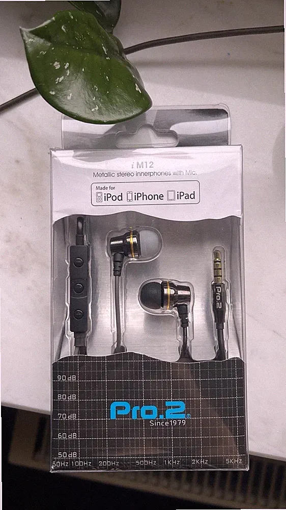 In-Ear Kopfhörer Pro.2 i M12 – Metall – mit Mikrofon & Fernbedienung – NEU
