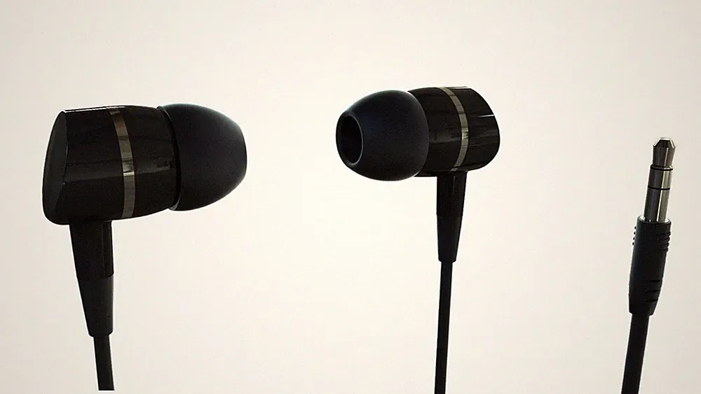 In-Ear Kopfhörer schwarz kompakt für mobiles Musikhören