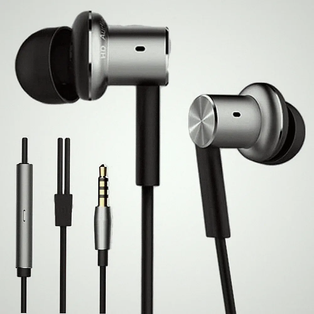 In Ear Kopfhörer Schwarz Silber Earphones Ohrhörer ähnlich Xiaomi HD