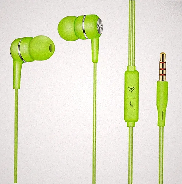 In-Ear Kopfhörer Stereo Sport Bass Ohrstöpsel Mikrofonkopfhörer Headset Grün NEU