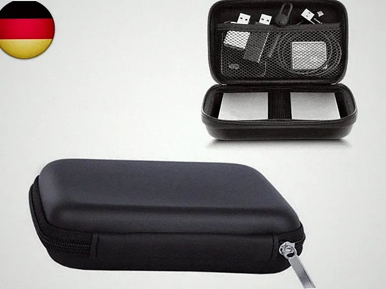 In-Ear Kopfhörer Tasche 14 x 10 x 4cm - Navi Hülle Hart Eva Reißverschluss Case