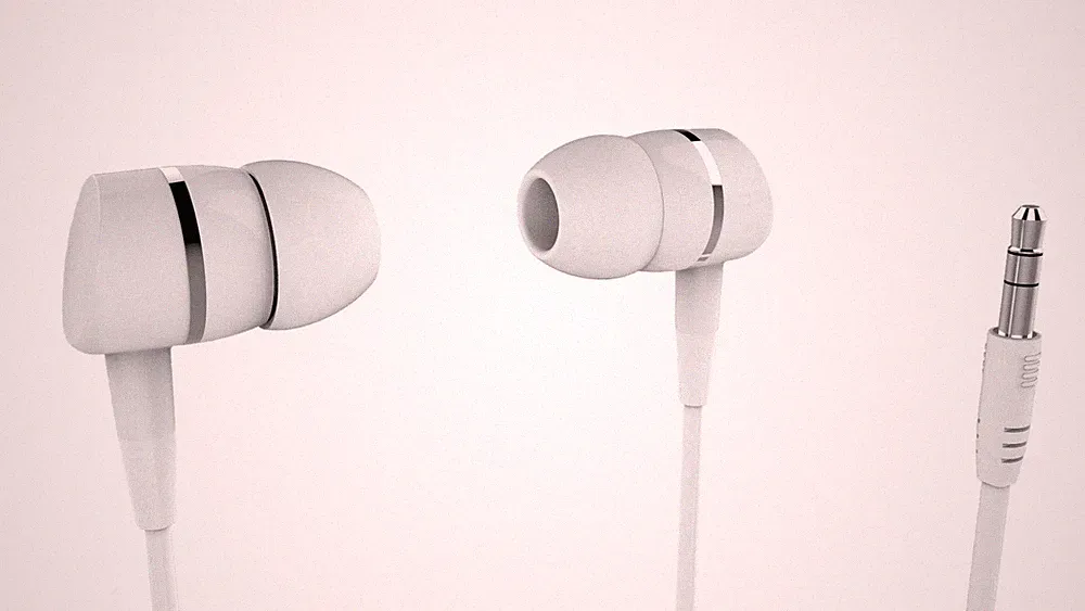 In-Ear Kopfhörer weiß kompakt für mobiles Musikhören