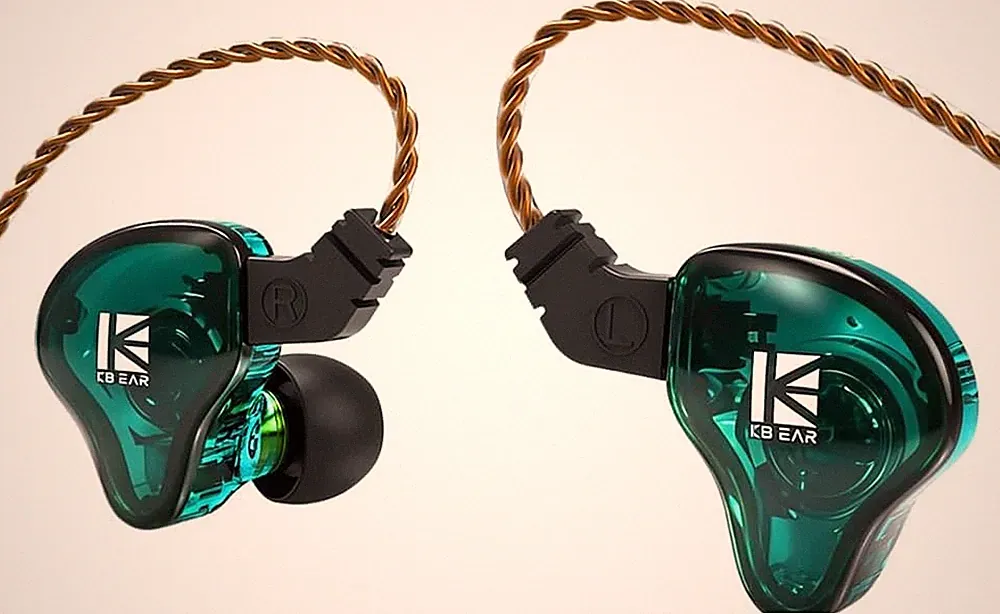 In-Ear Monitor Kopfhörer HiFi Noise Cancelling Hybrid 1BA 1DD Grün abnehmbar