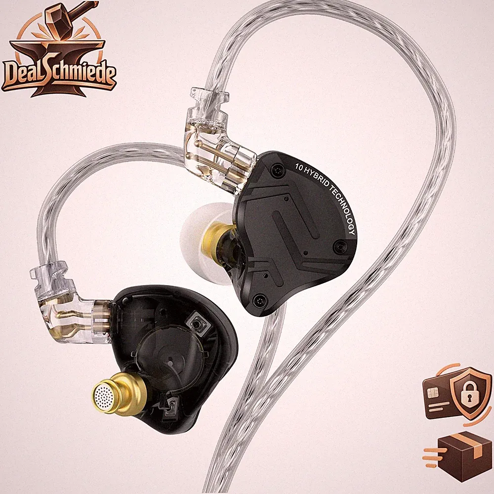 In-Ear Monitor ZS10 Pro X 4BA 1DD Multi-Treiber mit abtrennbarem Kabel