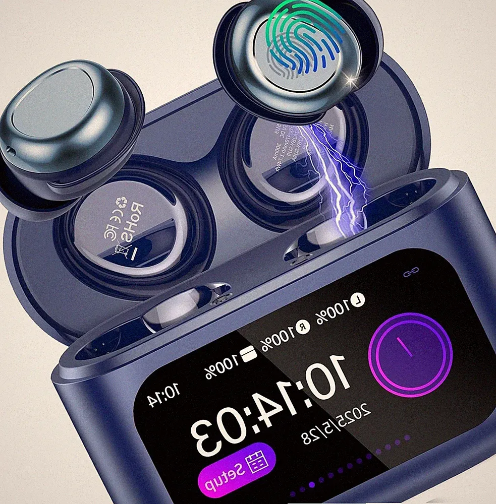 In Ear Ohrhörer, Bluetooth 5.4 Schlafkopfhörer In Ear mit Touchscreen, 48H Sp...