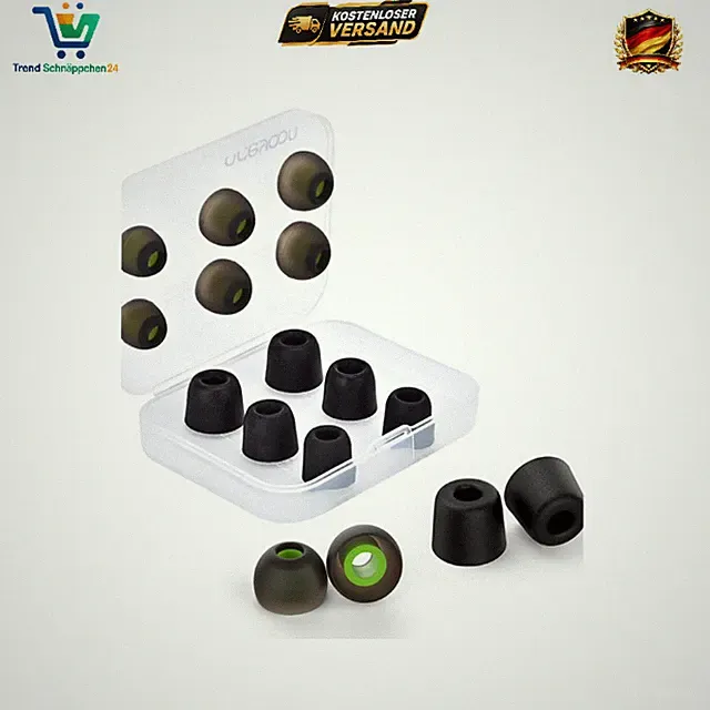 In Ear Ohrstöpsel 6 Paar Silikon Schaumstoff S M L Schwarz Ersatz