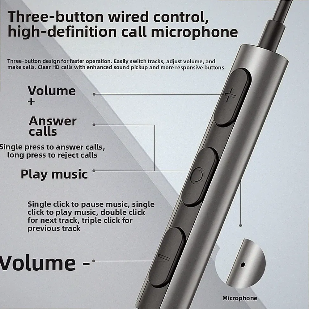 In Ear USB-C Kopfhörer mit Noise Cancelling Mikrofon für iPhone 15 Pro