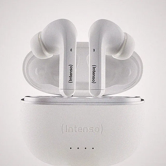 Intenso White Buds - TWS True Wireless Kopfhörer T302A mit Active Noise Cancelli