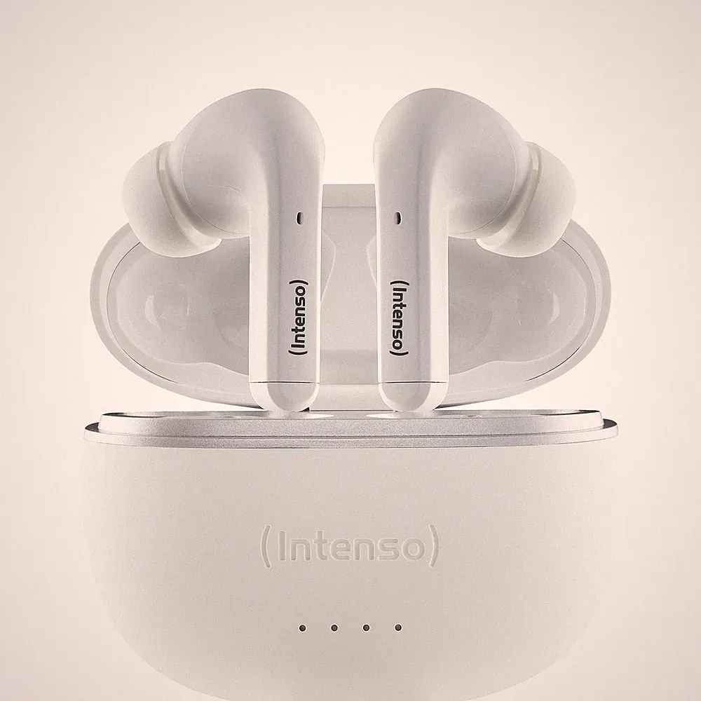 Intenso White Buds - TWS True Wireless Kopfhörer T302A mit Active Noise Cancelli