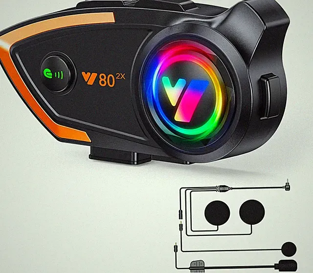 Intercom Motorradhelm, Bluetooth, 500 M, 2 Ride, Bluetooth-Kopfhörer, Gegensprec