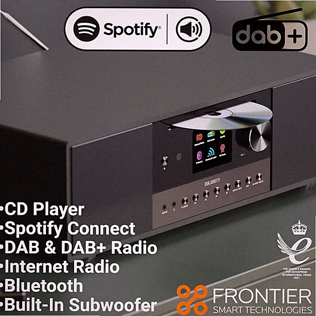Internetradio, DAB+, CD, BT, eingebauter Subwoofer, Quadriga, schwarz, WIE NEU