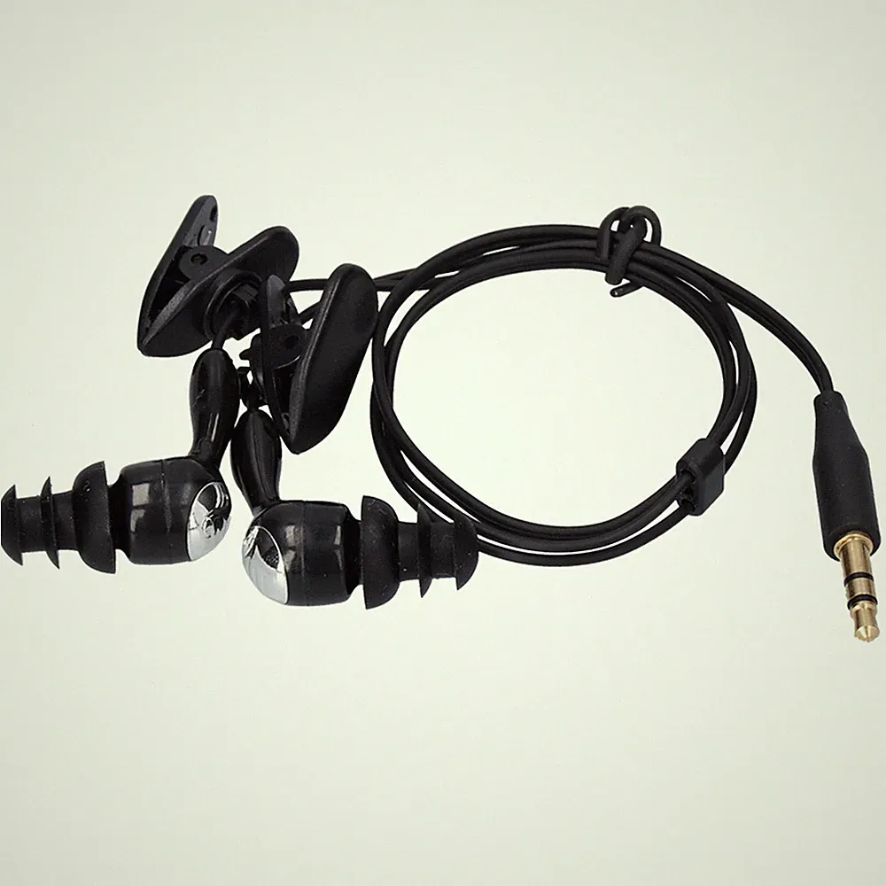 IP68 E Ohrhörer Kurzes Kabel In-Ear Für Schwimmen Surfen Laufen Schwarz
