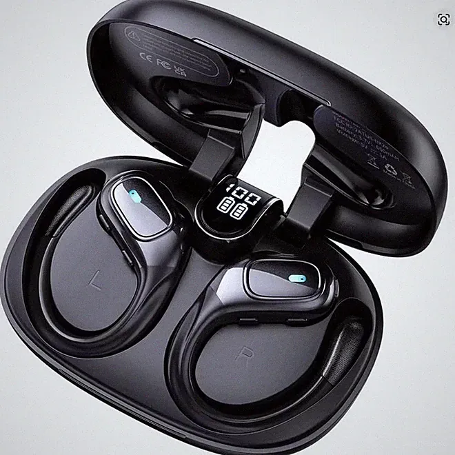 IPX5 Bluetooth Kopfhörer Sport 75H Wireless Earbuds Kopfhörer Kabellos schwarz