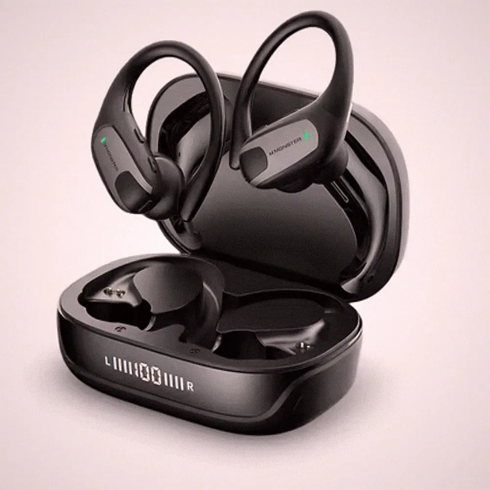 IPX7 Wasserschutz SPORTS TWS In-Ear-Sportkopfhörer Headset Bluetooth 5.3 Schwarz
