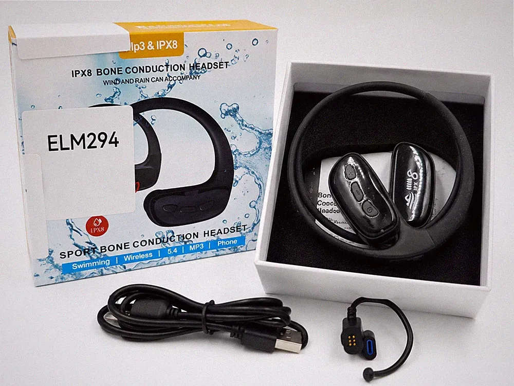 IPX8 Knochenleitung Kabellose Sport Kopfhörer Bluetooth Schwimmen MP3