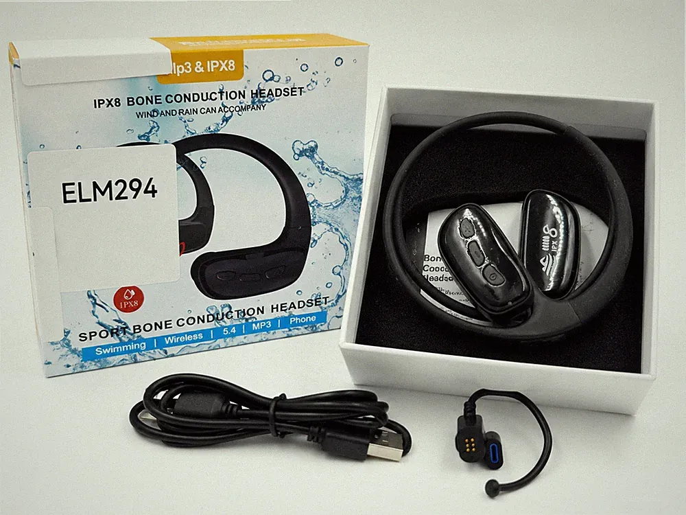 IPX8 Knochenleitung Kabellose Sport Kopfhörer Bluetooth Schwimmen MP3