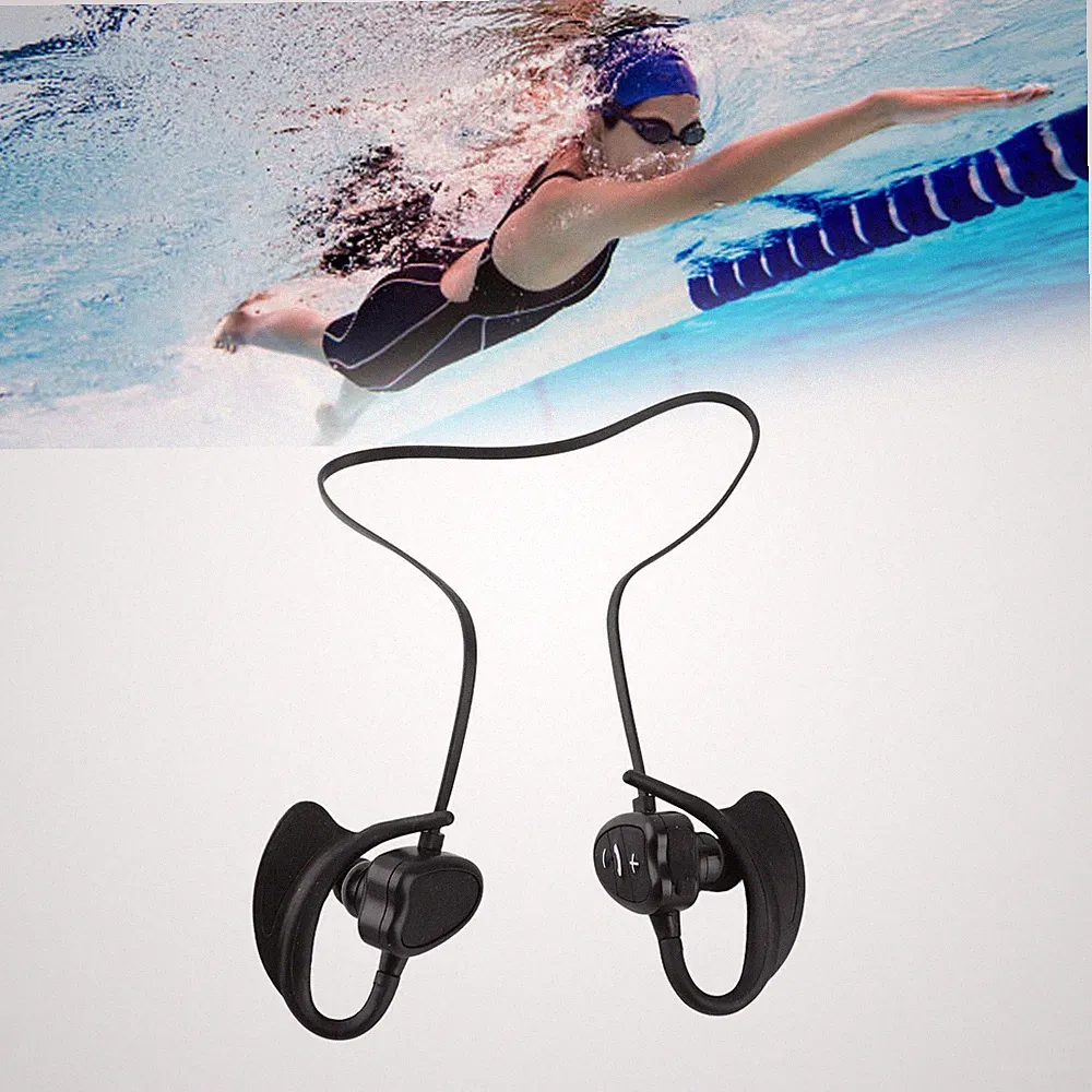 IPX8 Wasserdichte Bluetooth Kopfhörer Sport Schwimmen Tauchen Yoga Laufen