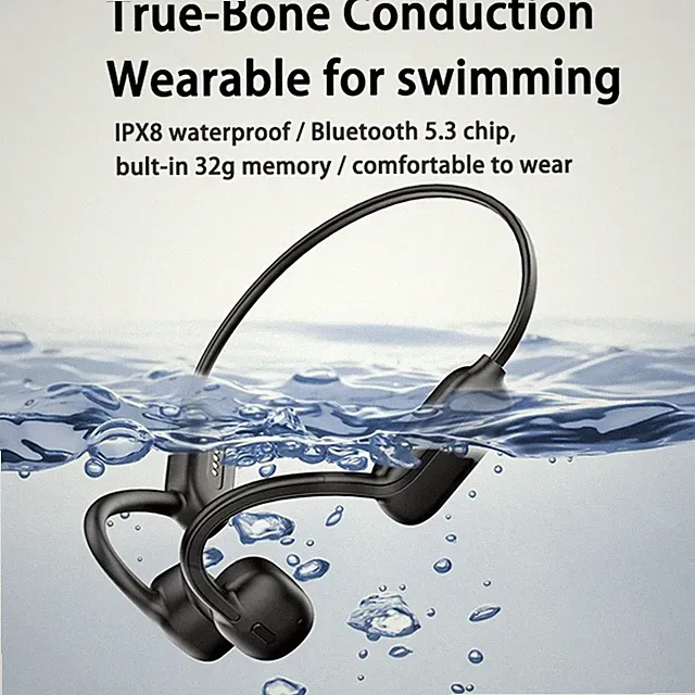 IPX8 Wasserdichter Knochenleitungskopfhörer 32GB Schwimmen Sport Bluetooth