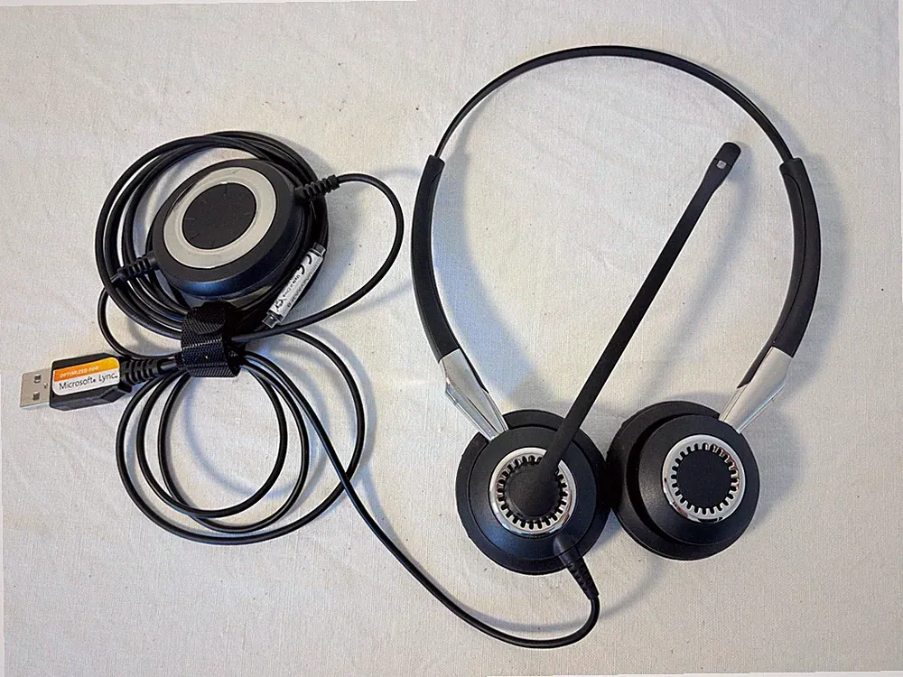 Jabra Biz 2400 Stereo Headset USB 2.0 Noise cancelling Büro Kopfhörer Vintage