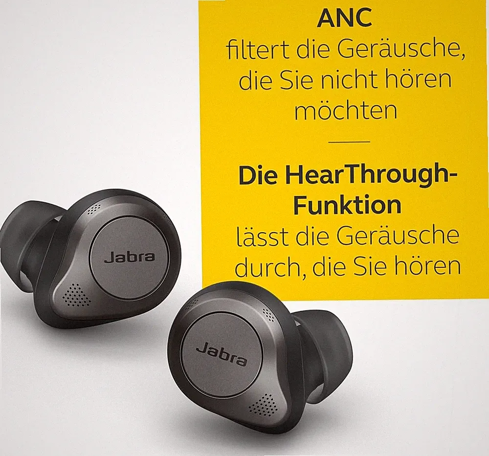 Jabra Elite 85t True Wireless In-ear Bluetooth Kopfhörer Titan/Schwarz