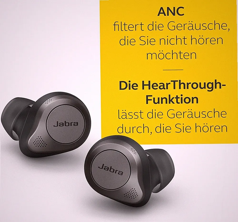 Jabra Elite 85t True Wireless In-ear Bluetooth Kopfhörer Titan/Schwarz