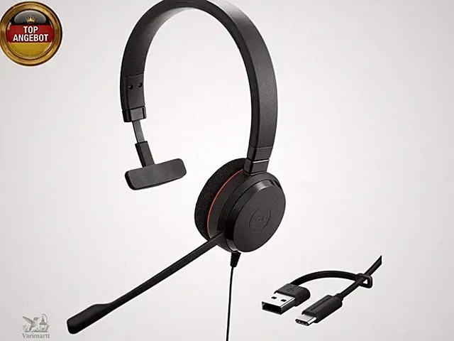 Jabra Evolve 20 Mono Headset - Unified Communication Zertifizierte Kopfhörer