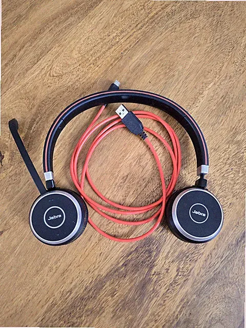 Jabra Evolve 65 HSC018W UC Stereo Wireless On-Ear Headset, Bluetooth Schw, USB K