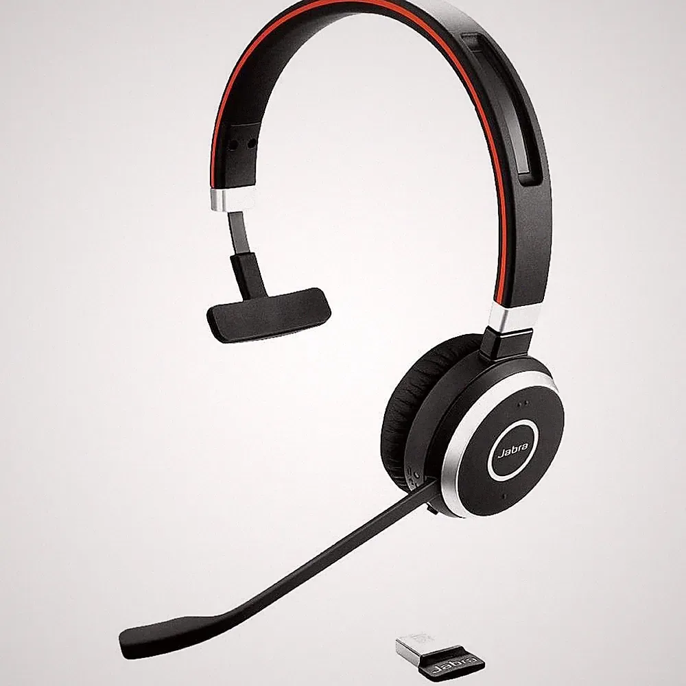 Jabra Evolve 65 SE MS Mono Headset Kopfhörer On-Ear Büro Headset Wireless