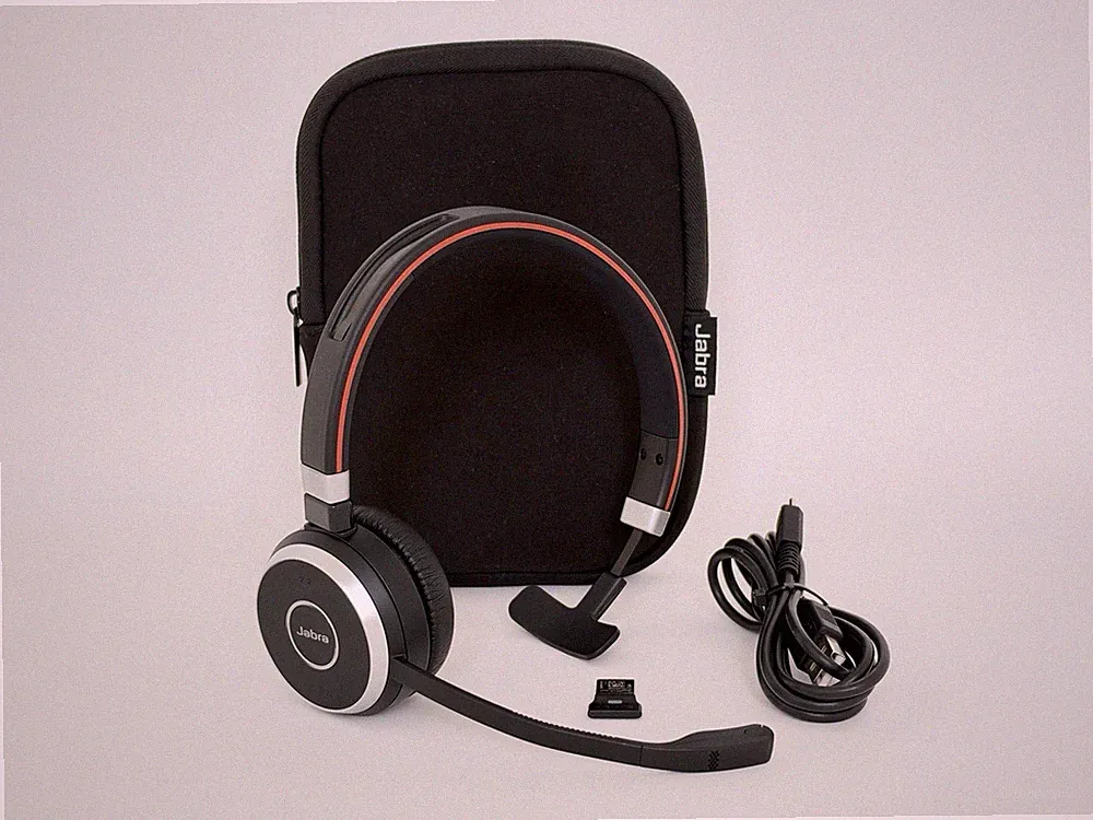 Jabra Evolve 65 Wireless Mono On-Ear Headset Schwarz Kopfhörer, Funktion TOP ✅