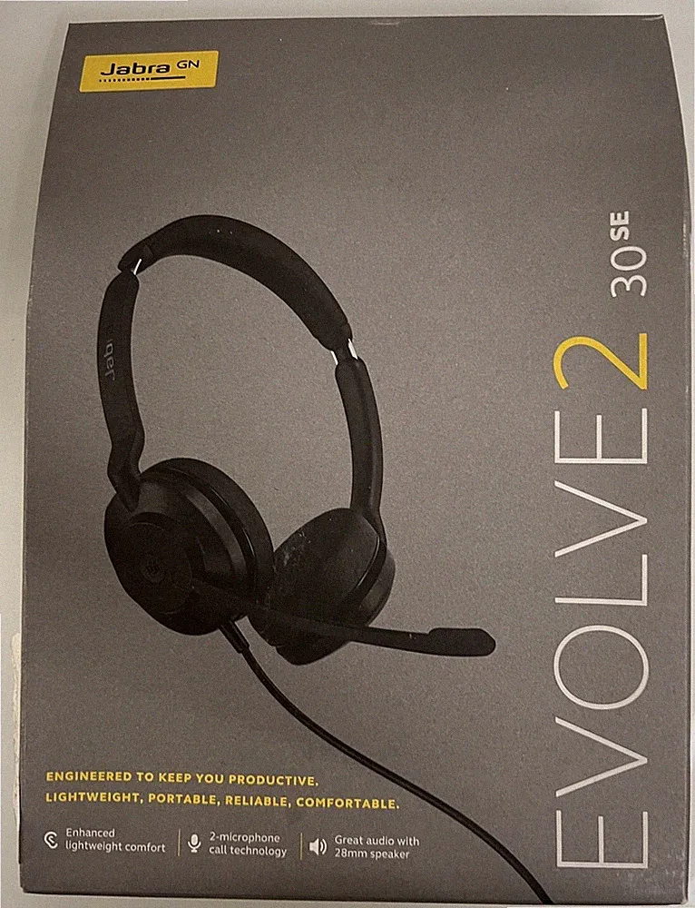 JABRA Evolve2 30 SE Headset schwarz NEU OVP Kopfhörer MS Stereo 23189-999-979