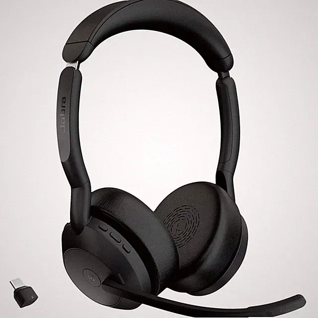 Jabra Evolve2 55 MS Stereo Funk Headset Kopfhörer Wireless Schwarz Bluetooth