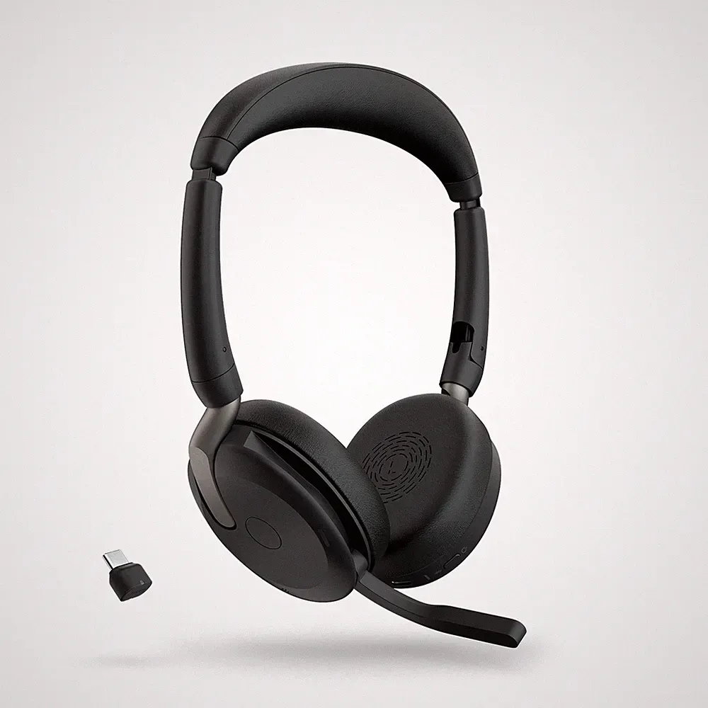 JABRA Evolve2 65 Flex Link 380/390c UC Stereo Bluetooth On-Ear-Kopfhörer hybrid