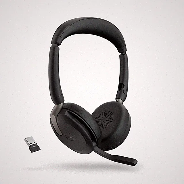 JABRA Evolve2 65 MS Flex Stereo USB-A schwarz Kopfhörer Headset On-Ear ANC NEU
