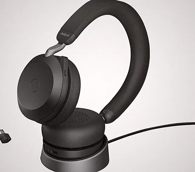 Jabra Evolve2 75 Telefon On Ear Headset kabelgebunden Batterieladeanzeige USB