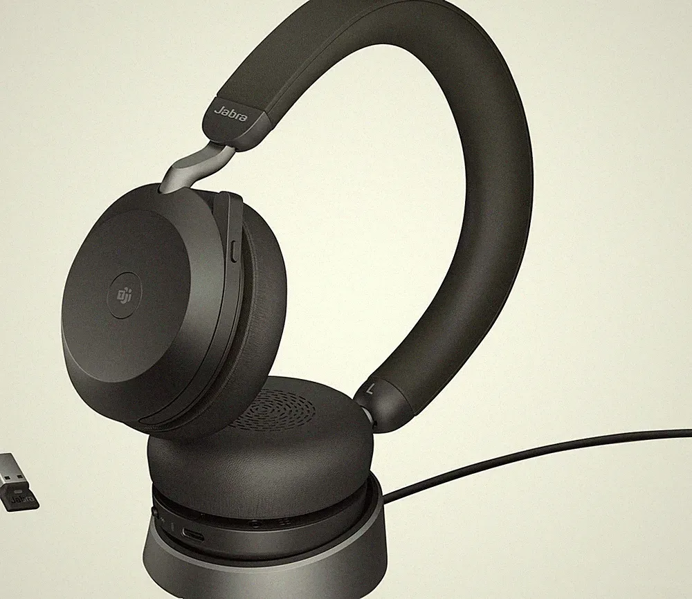 Jabra Evolve2 Telefon Over Ear Headset Kopfhörer Bluetooth kabelgebunden Schw406