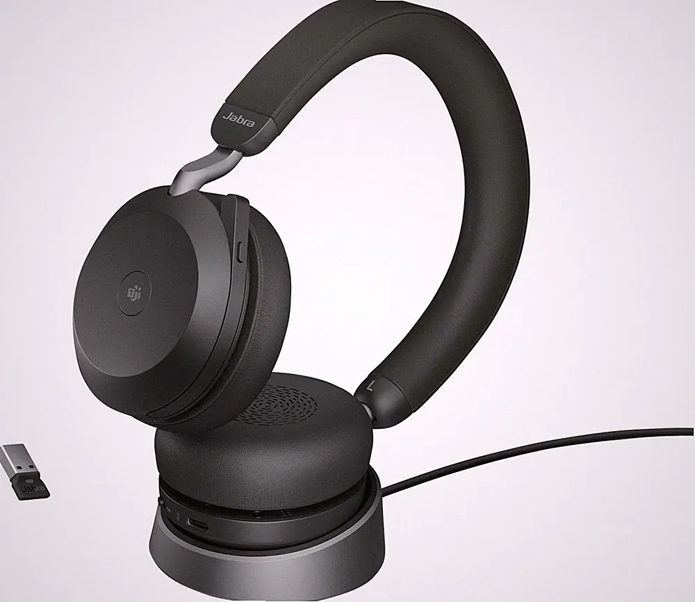 Jabra Evolve2 Telefon Over Ear Headset Kopfhörer Bluetooth kabelgebunden Schw406