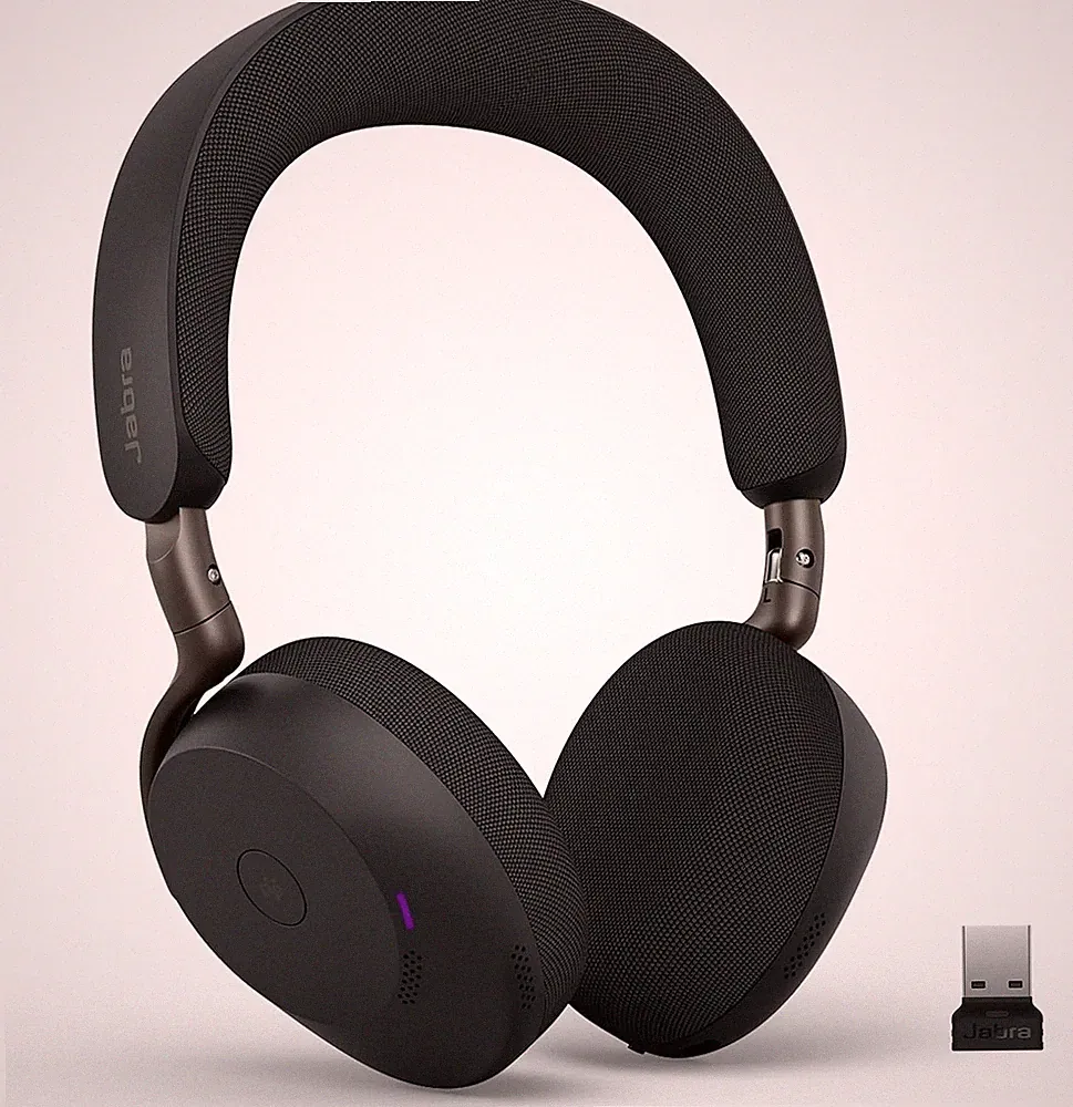 Jabra Evolve3 75 On-Ear Bluetooth Headset kabellos mit Mikrofon Büro USB-A MS