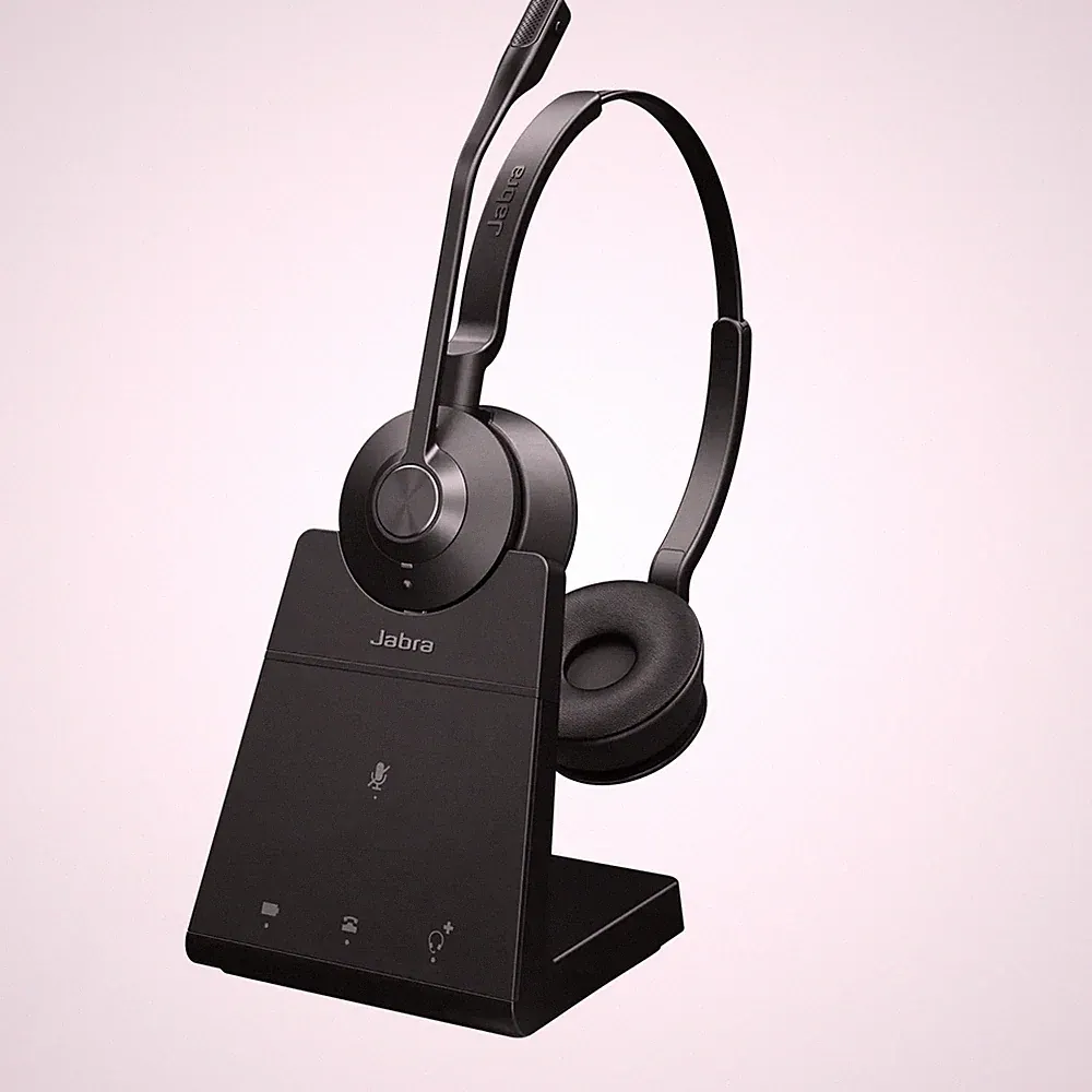 Jabra Headset Kopfhörer Engage 45 SE Stereo Schwarz kabellos DECT Tischtelefon