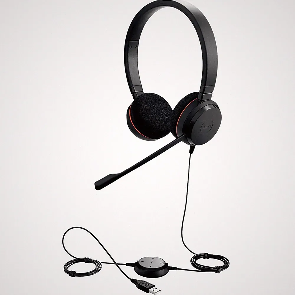 Jabra Headset Kopfhörer Evolve 20 On Ear Stereo kabelgebunden Schwarz Mikrofon